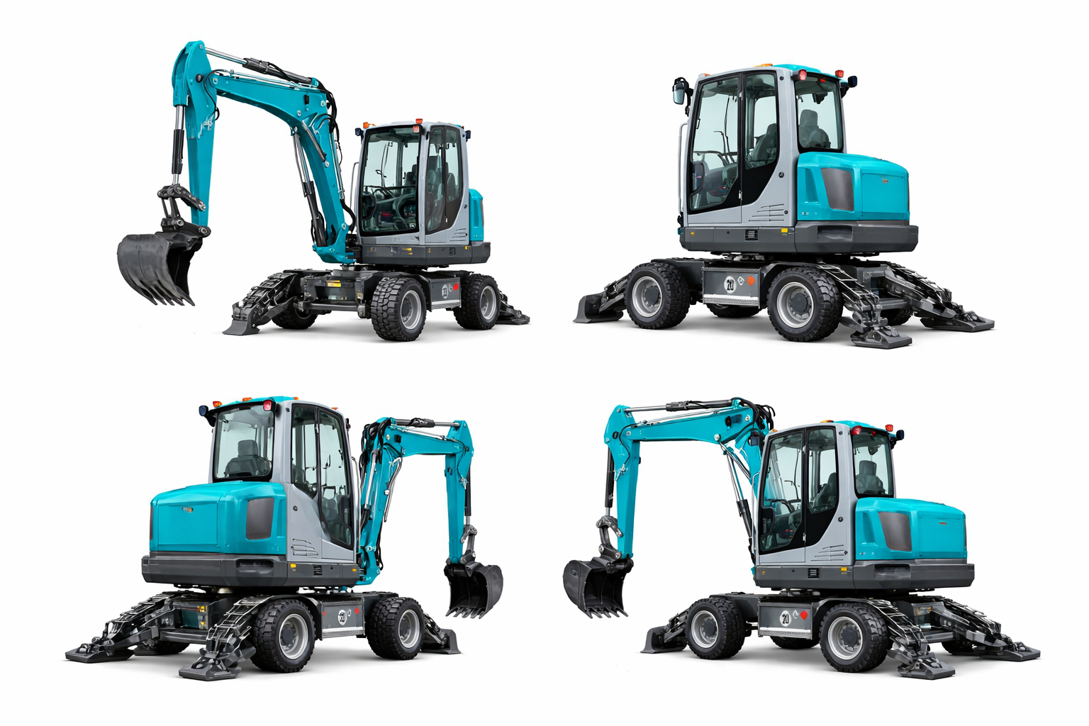 Mini-Bagger 8 Tonnen auf Rädern – Stage V – Bild 3
