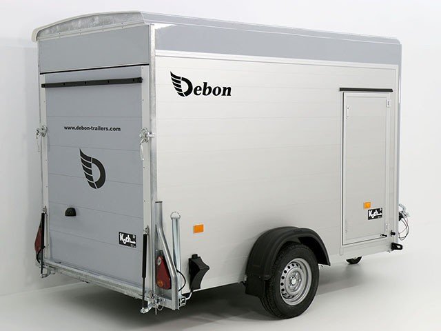 Debon Kofferanhänger Cargo H:190cm 1,3t|Alu, Polybug|Tür|grau-Neu – Bild 5