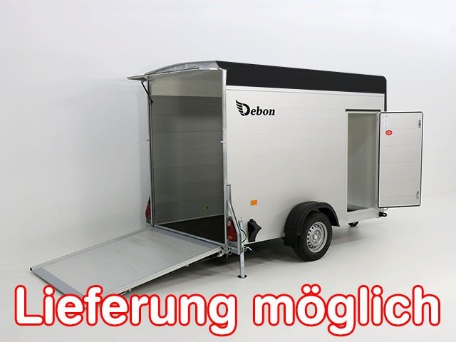 Debon Kofferanhänger Cargo H:190cm 1,3t|Alu|Polybug|Tür|schwarz-Neu – Bild 5