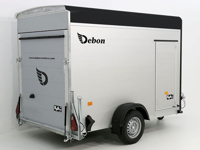 Debon Kofferanhänger Cargo H:190cm 1,3t|Alu|Polybug|Tür|schwarz-Neu – Bild 8