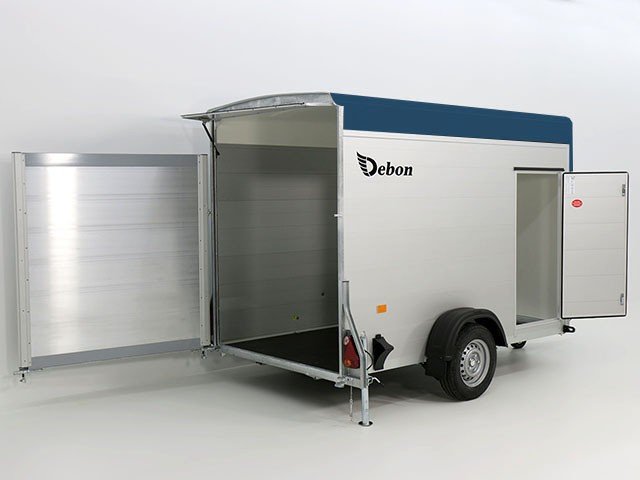 Debon Kofferanhänger Cargo H:190cm 1,3t|Alu, Polybug|Tür|blau-Neu – Bild 7