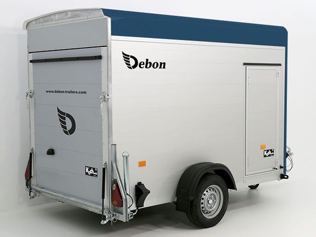 Debon Kofferanhänger Cargo H:190cm 1,3t|Alu, Polybug|Tür|blau-Neu – Bild 6