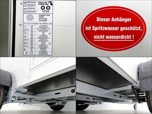 Debon Kofferanhänger Cargo H:190cm 1,3t|Alu, Polybug|Tür|blau-Neu – Bild 16