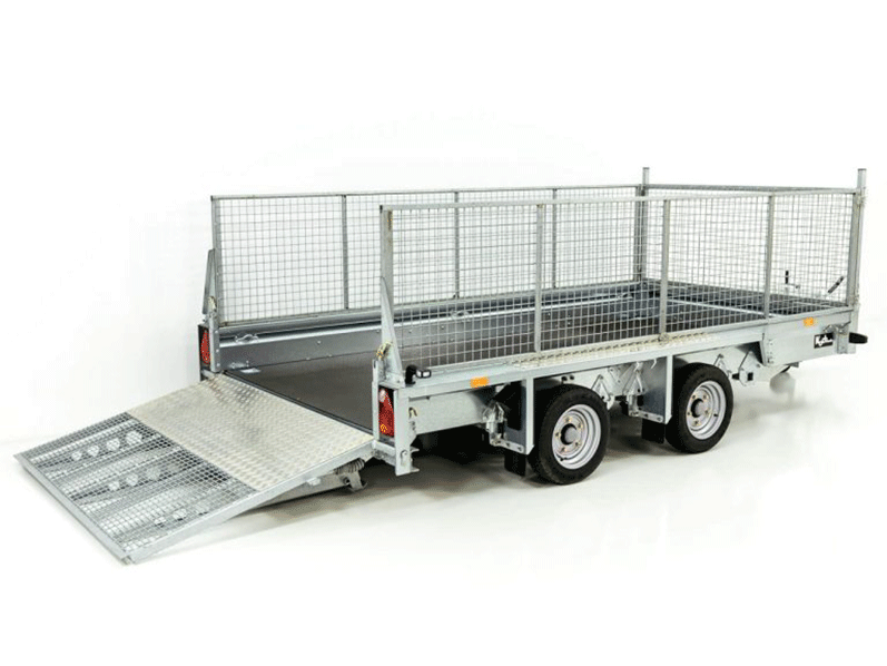 Ifor Williams Baumaschinenanhänger GX126 3,5t|Rampe|Gitteraufsatz-Neu