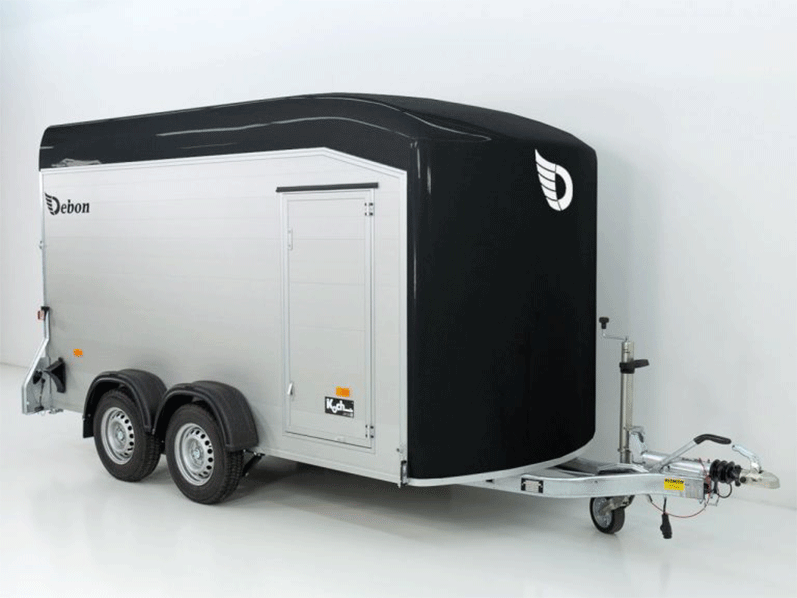 Debon Kofferanhänger Cargo  H201 2,6t|Alu|Polybug|Tür|schwarz-Neu