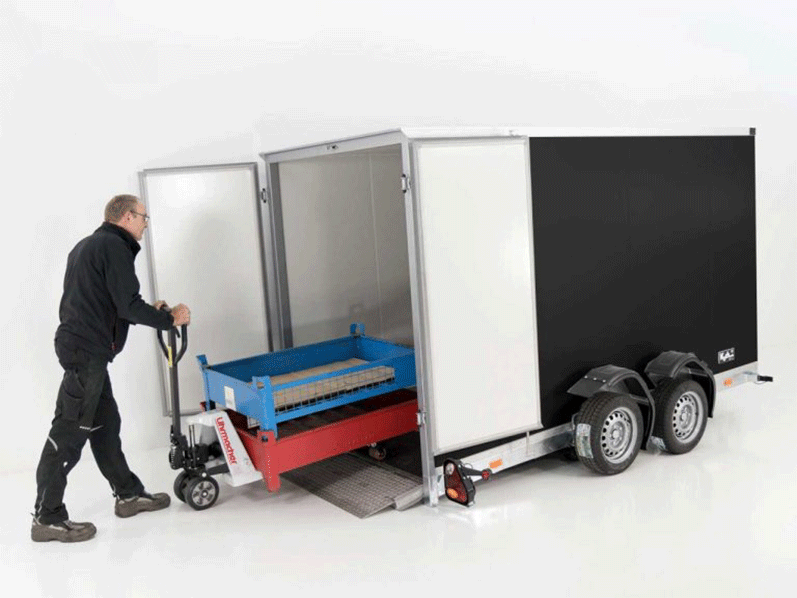 Vezeko Koffer-Absenkanhänger Höhe:210cm 2,7t|schwarz-Neu