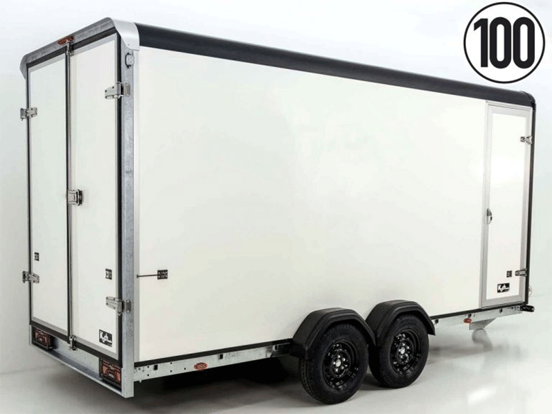 Henra Kofferanhänger Boxvan black 183x465cm H:220 2,7t|Türe-Neu