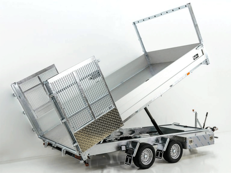 Twintrailer Multi-Heckkipper TT27-30 2,7t|183x309x40/120cm|Tandem-Neu