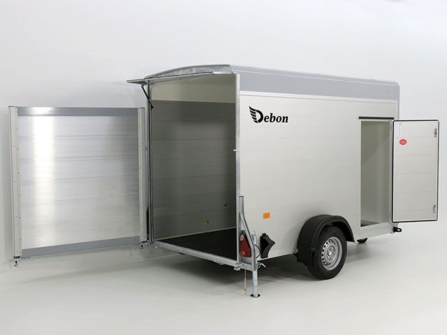 Debon Kofferanhänger Cargo H:190cm 1,3t|Alu, Polybug|Tür|grau-Neu – Bild 4