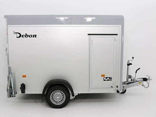 Debon Kofferanhänger Cargo H:190cm 1,3t|Alu, Polybug|Tür|grau-Neu – Bild 2