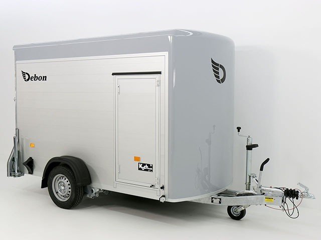 Debon Kofferanhänger Cargo H:190cm 1,3t|Alu, Polybug|Tür|grau-Neu – Bild 3