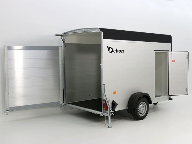 Debon Kofferanhänger Cargo H:190cm 1,3t|Alu|Polybug|Tür|schwarz-Neu – Bild 6