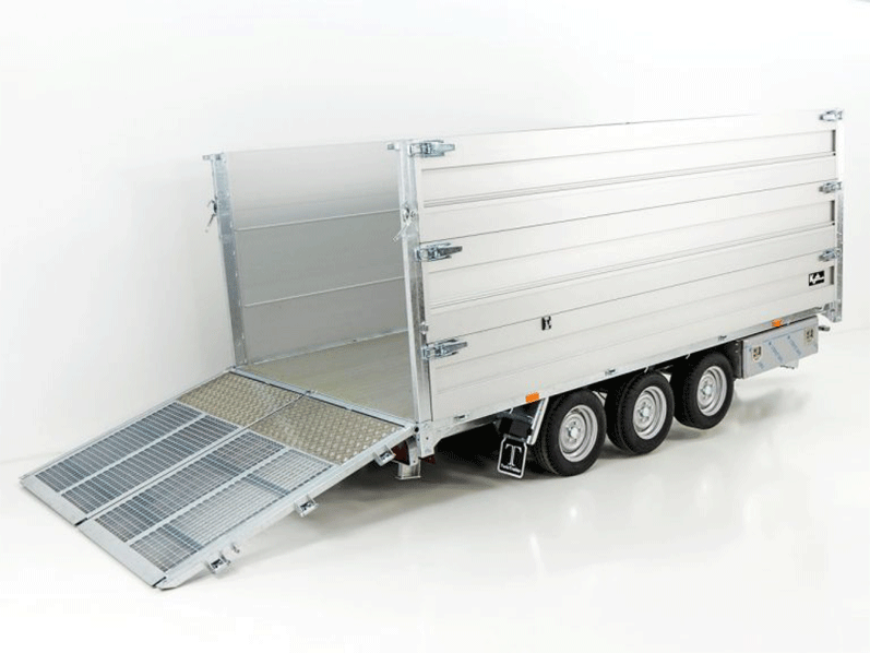 Twintrailer Multi-Heckkipper TR35-40 3,5t|192x402x140cm|TridaX-Neu