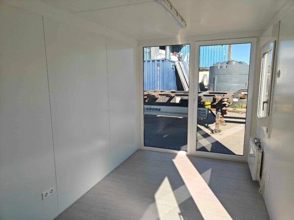 Bürocontainer 6 m in Anthrazit mit Glasfront – Bild 2