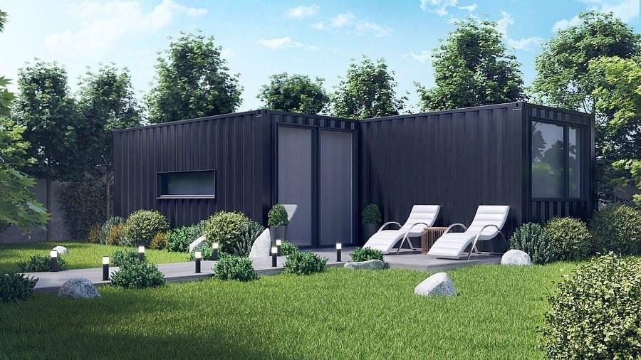 Doppel-Wohncontainer 6 x 6 m – rund 35 m² mit Terrasse