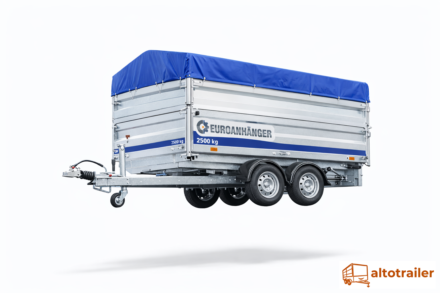 Kippanhänger 2500 kg – Doppelachse, Hochplane & verstärkte Bordwände | Top-Angebot – Bild 3