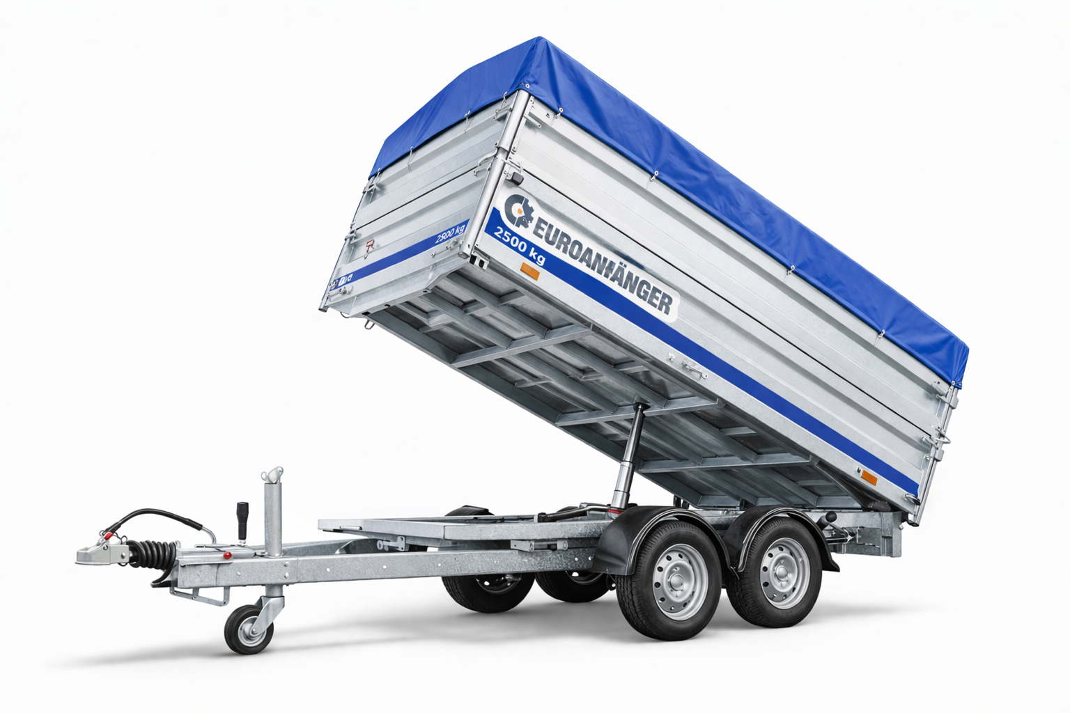 Kippanhänger 2500 kg – Doppelachse, Hochplane & verstärkte Bordwände | Top-Angebot