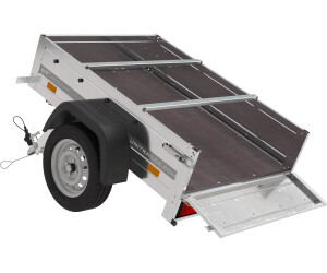 Unitrailer Gartenanhänger 150 KIPP 150×106 cm (mit flacher Plane, Planenstützen, Stützrad)