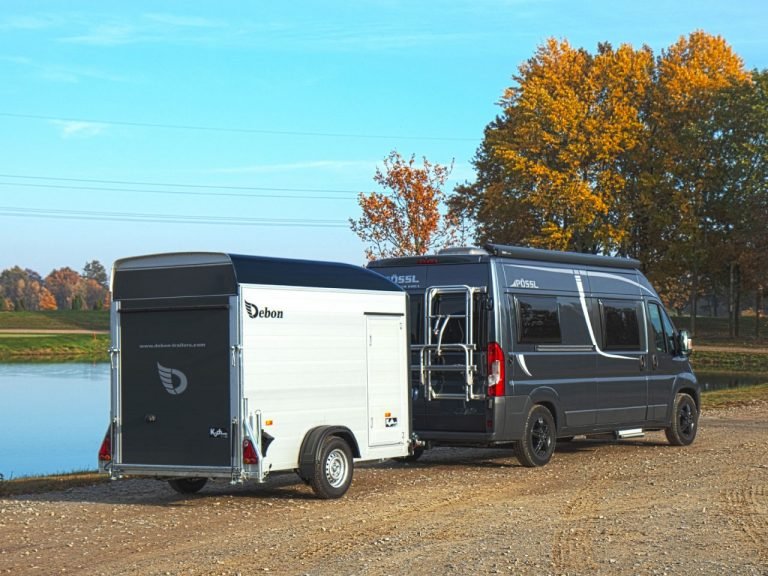 Debon Kofferanhänger Cargo H:190cm 1,3t|Alu|Polybug|Tür|schwarz-Neu – Bild 2