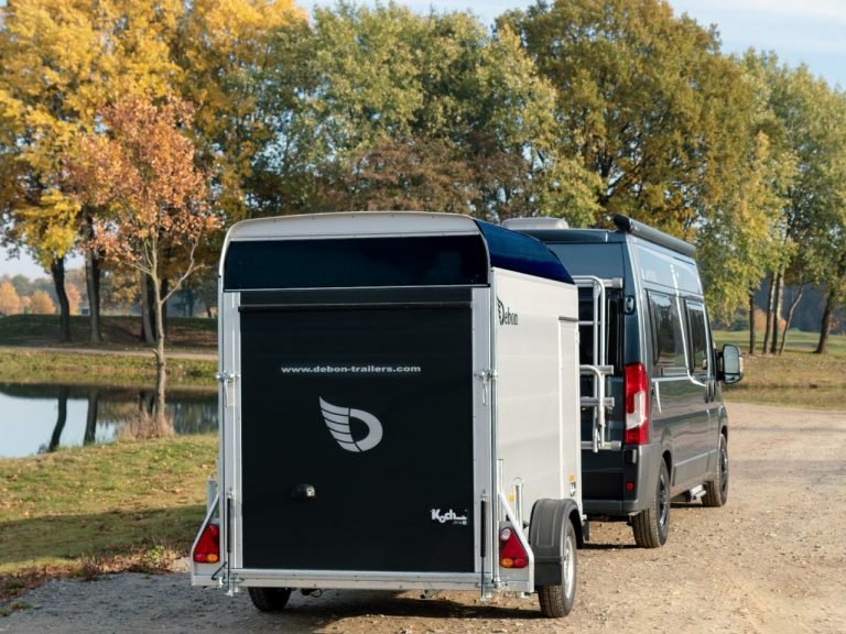 Debon Kofferanhänger Cargo H:190cm 1,3t|Alu|Polybug|Tür|schwarz-Neu – Bild 4